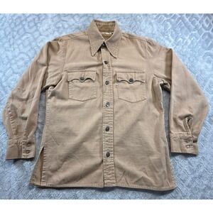 Vintage Levi's Work Shirt Button Up Men's Medium Western White Tab